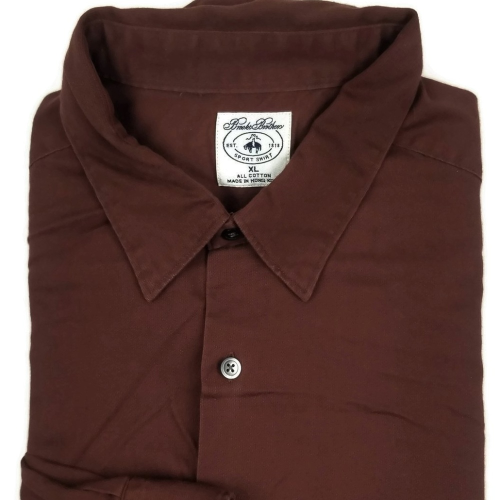 Brooks Brothers Sport Shirt Men's Sz XL Brown Sz
